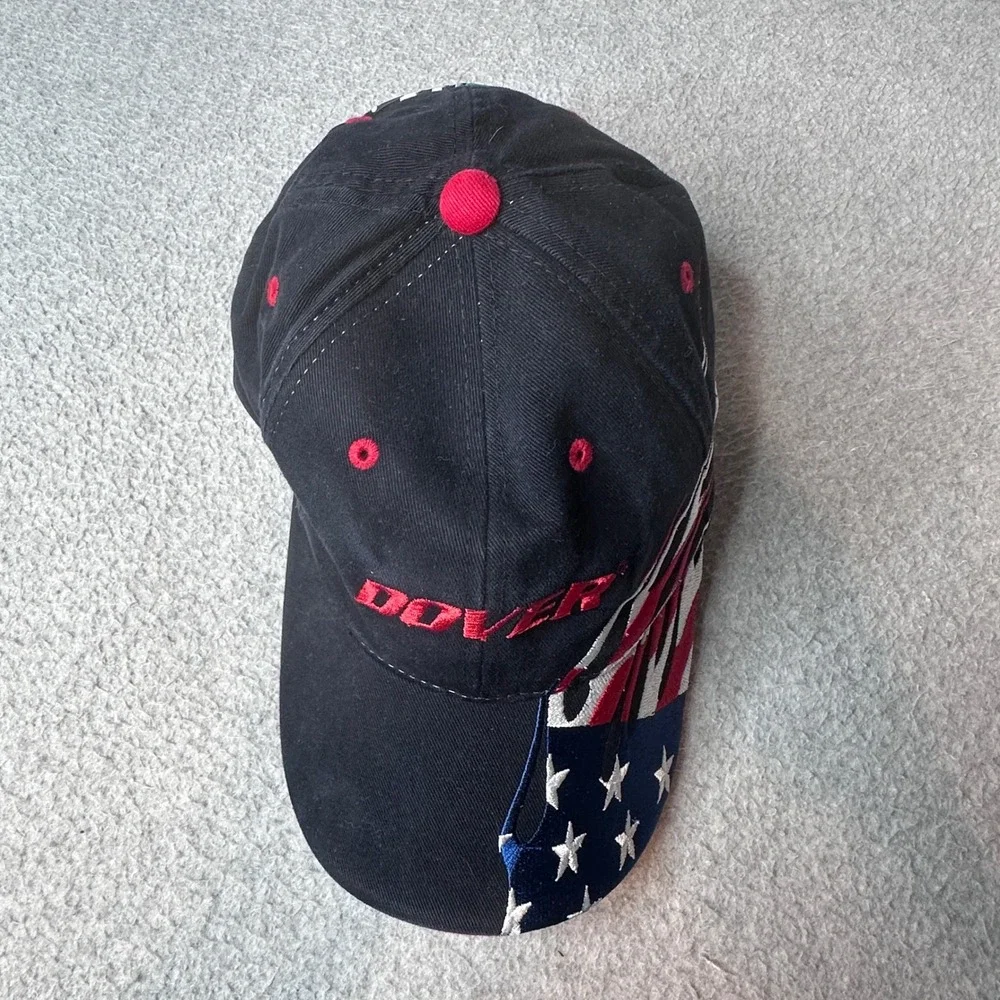 Downforce Hat Mens OSFA‎ Black Dover International Speedway Racing American Flag
